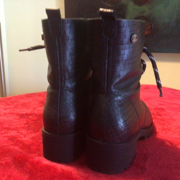 Bottero black leather croc look boots eur size 37 - Picture 4 of 5